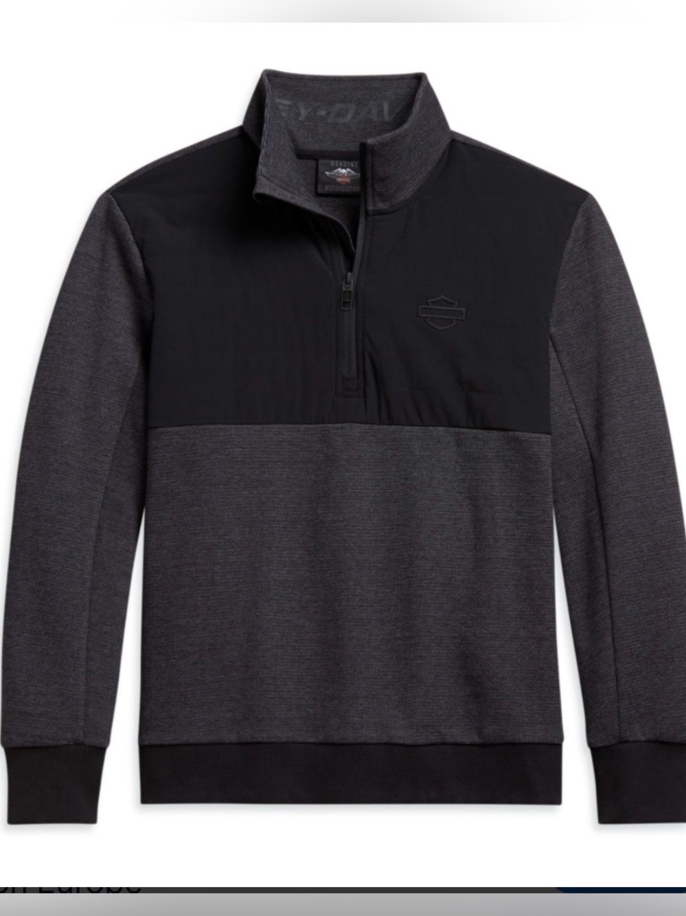 NWT Harley Davidson 1/4 Zip Sweatshirt Sweater Motorcycle Pullover Sz XL